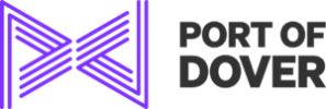 Logo with purple geometric design and 'Port of Dover' text in black.