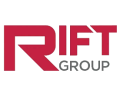 Logo with large red 'RIFT' and smaller grey 'GROUP' text.